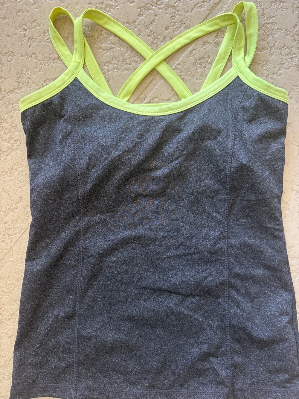 Kyodan Charcoal Gray Tank with Neon Lime Trim